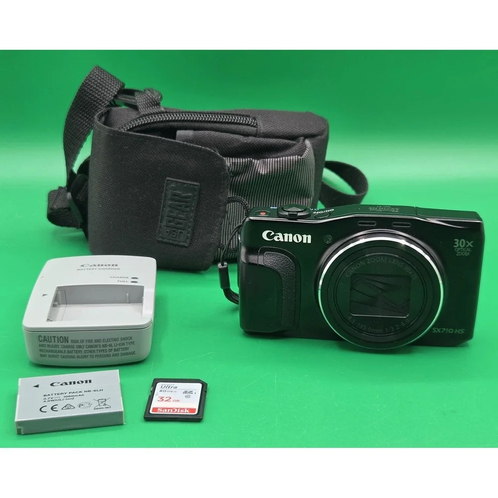 Canon PowerShot SX710HS Wifi 20MP Digital Camera Bundle Battery Charger Working